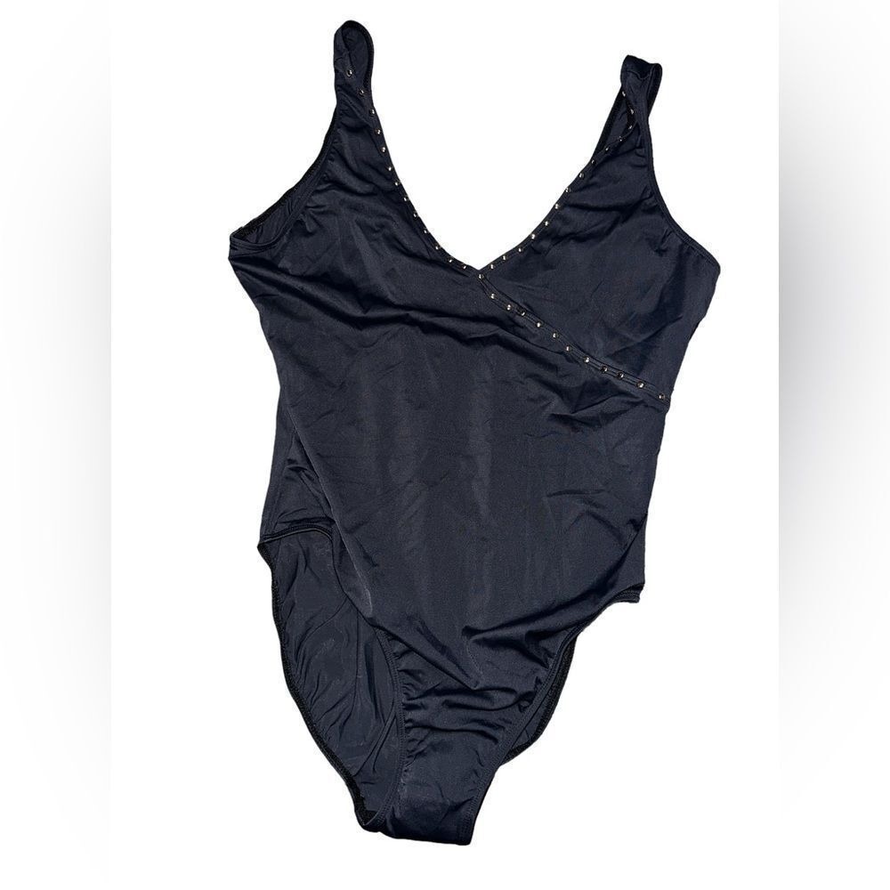NEW WITHOUT TAGS Sun Streak by Newport News Front Zip Swimsuit 24W never used